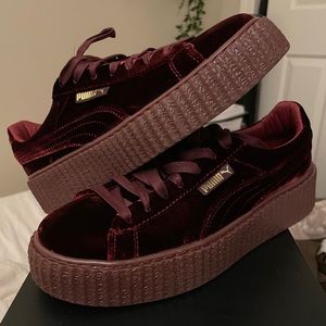 Rihanna Fenty Creeper Velvet Royal Purple Size 8